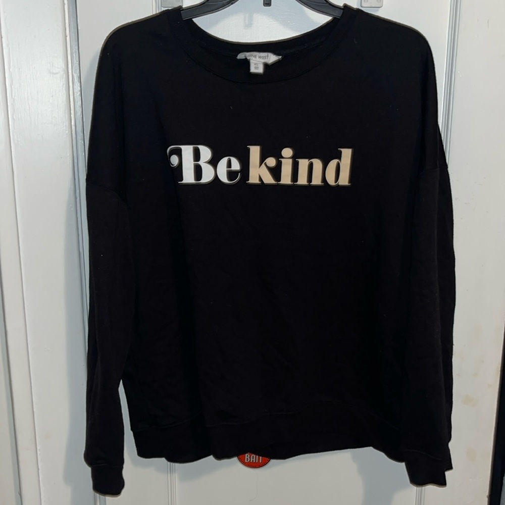 Black graphic sweater